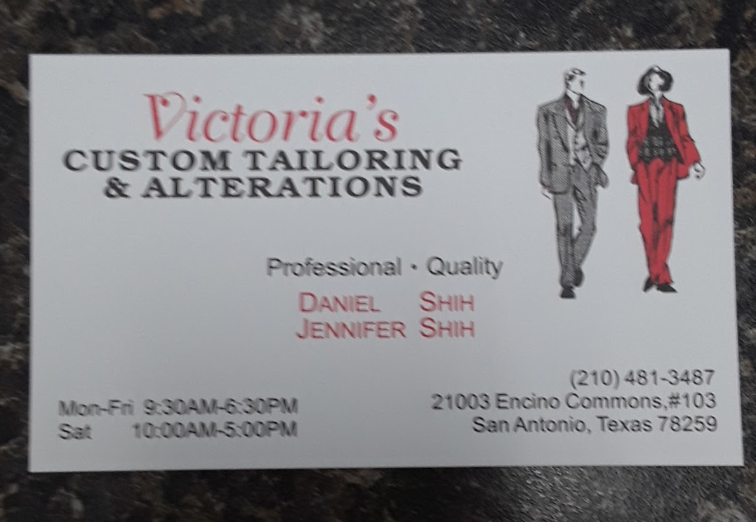 Victoria's Custom Tailoring Address, Working Hours, Phone, Photos